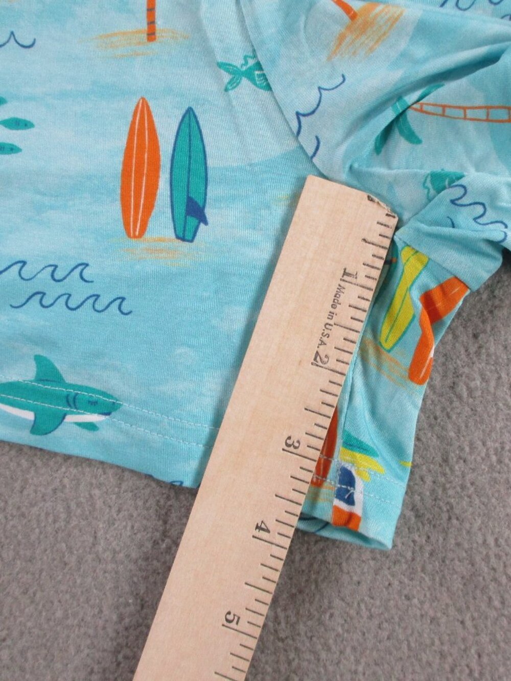 Little Sleepies Pajama Shorts Womens 2XL Blue Surf Life Print Bamboo Lounge PJs - Picture 6 of 8